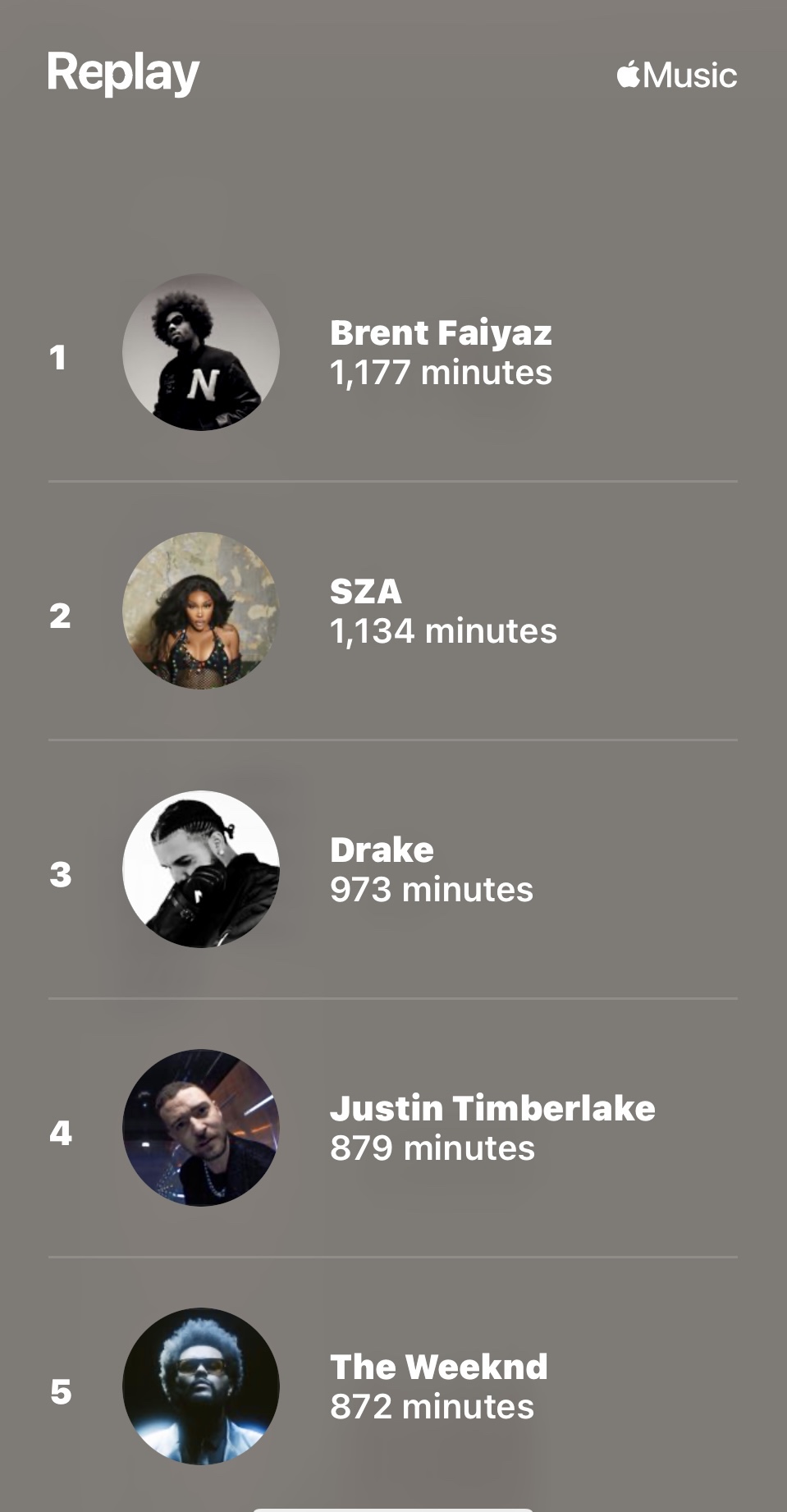 Top Artists (Apple Replay)
